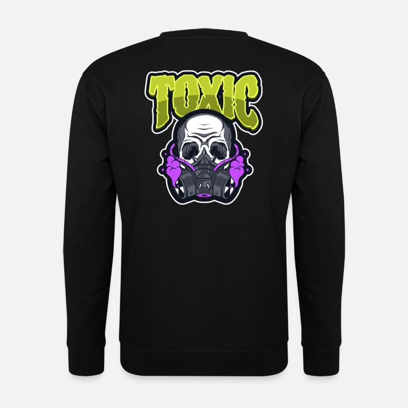 Toxischer Totenkopf - Toxic Skull - Gasmaske - Unisex Pullover - Schwarz