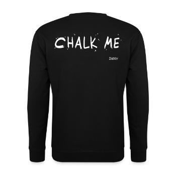 Chalk Me (Daddy) Lettrage - Bloc/ Escalade Jeu de mots - Sweat-shirt Unisexe - noir - Dos - Alina (178cm)