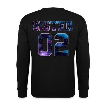 Sister 02 - Sweat-shirt Unisexe - noir - Dos - Alina (178cm)