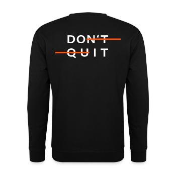 sport don't quit motivation do it - Unisex Pullover - Schwarz - Hinten - Alina (178cm)