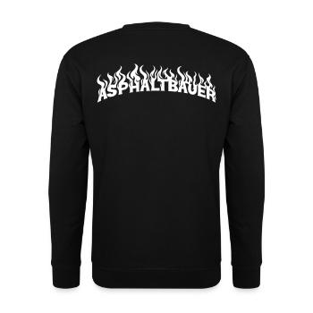 Asphaltbauer_weiss - Unisex Pullover - Schwarz - Hinten - Michal (187cm)