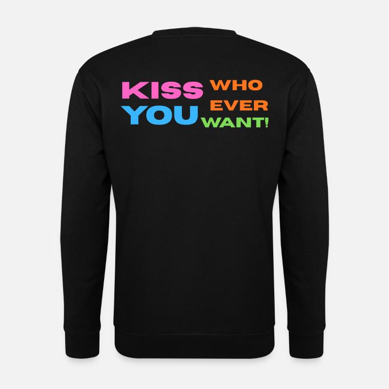 Pride / CSD / LGBTQ+ Design "Kiss" - Unisex Sweatshirt - black