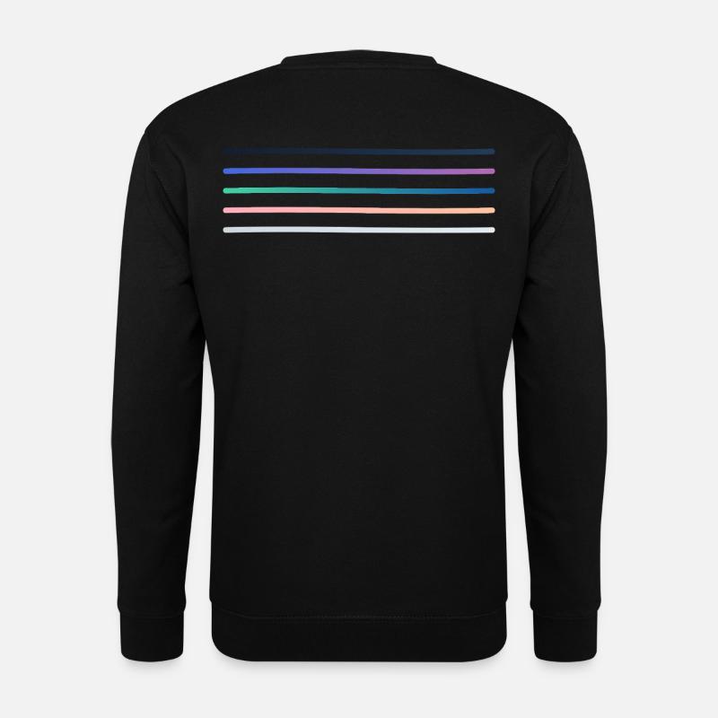 Lebendige Streifenpalette - Unisex Pullover - Schwarz