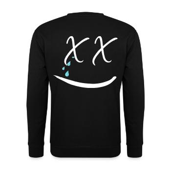 Sad Smile - Unisex Pullover - Schwarz - Hinten - Alina (178cm)