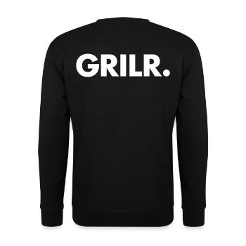 GRILR Griller BBQ Lustiges Vatertagsgeschenk Barbecue - Unisex Pullover - Schwarz - Hinten - Alina (178cm)