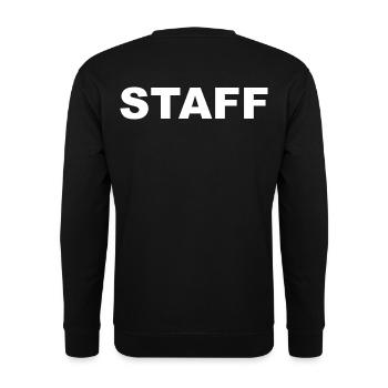 STAFF - Unisex Pullover - Schwarz - Hinten - Michal (187cm)