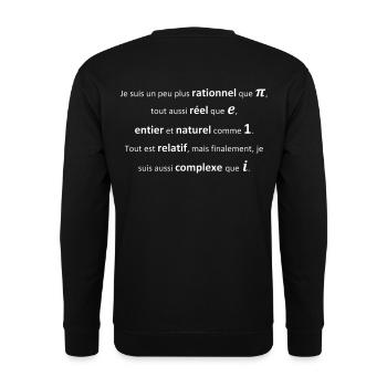 ensemble_nb - Sweat-shirt Unisexe - noir - Dos - Alina (178cm)