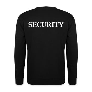 security - Unisex Sweatshirt - black - Back - Alina (178cm)