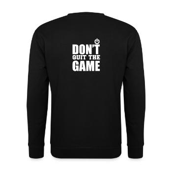 Don't quit the game - Unisex Sweatshirt - black - Back - Alina (178cm)