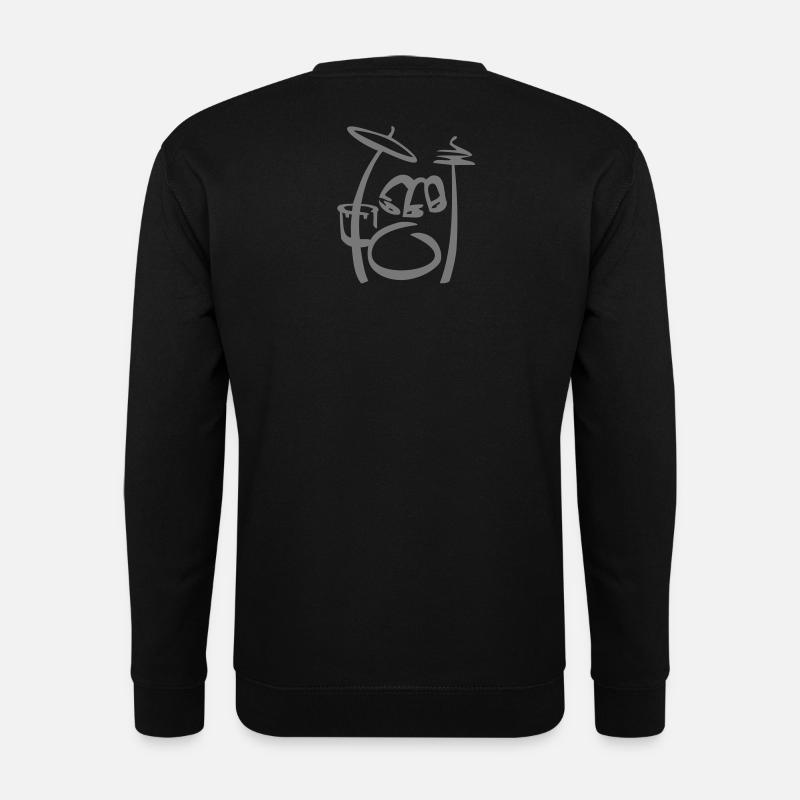 Batterie type Scribble - Sweat-shirt Unisexe - noir