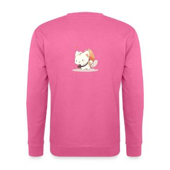 Süße Anime Katze - Unisex Pullover - Pink - Hinten