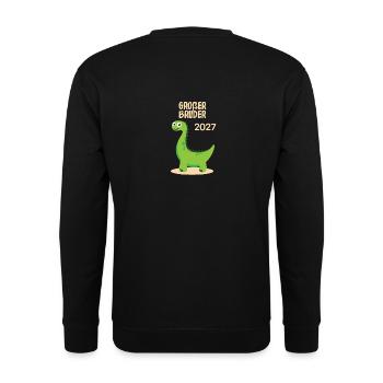 Big Brother Dinosaur 2027 – Cool Dino Motif - Unisex Sweatshirt - black - Back - Alina (178cm)