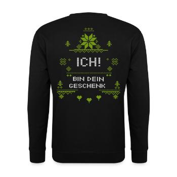 Weihnachten Christmas - Unisex Pullover - Schwarz - Hinten - Michal (187cm)