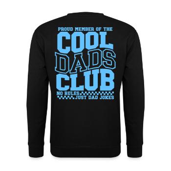 Cadeau de papa pour la fête des pères - Club des papas cool - Sweat-shirt Unisexe - noir - Dos - Michal (187cm)