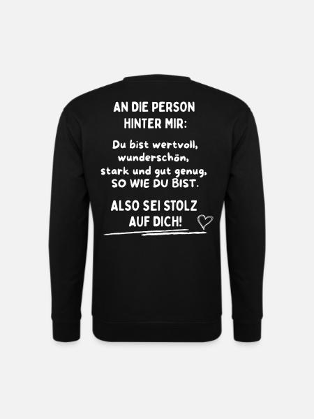 Du bist gut genug!  - Unisex Pullover - Schwarz