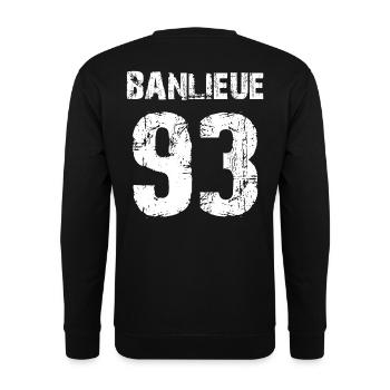 banlieue 93 - Unisex Sweatshirt - black - Back - Alina (178cm)