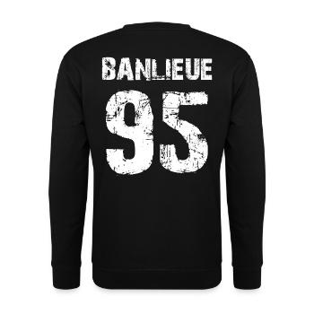 banlieue 95 - Unisex Sweatshirt - black - Back - Alina (178cm)