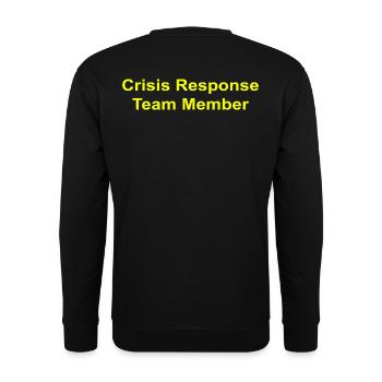 Crisis Response Team Member - Unisex Pullover - Schwarz - Hinten - Alina (178cm)