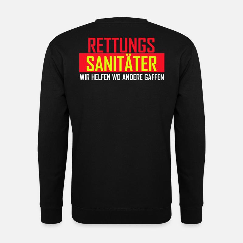 Rettungs Sanitäter Helfen Andere Gaffen Geschenk - Unisex Pullover - Schwarz