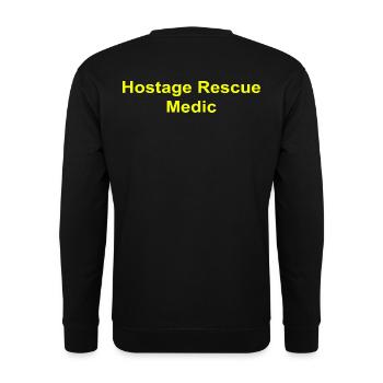 Médecin de sauvetage d’otages - Sweat-shirt Unisexe - noir - Dos - Alina (178cm)