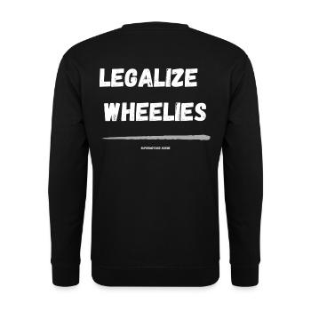 Legalize Wheelies - Unisex Sweatshirt - black - Back - Michal (187cm)
