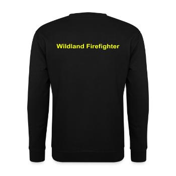 Wildland Firefighter - Unisex Pullover - Schwarz - Hinten - Alina (178cm)