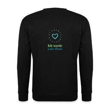Ich werde großer Bruder von meinem Bruder - Unisex Pullover - Schwarz - Hinten - Michal (187cm)