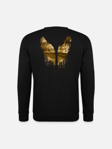 angelwings,flügel,gold,engelsflügel,metallisch - Unisex Pullover - Schwarz
