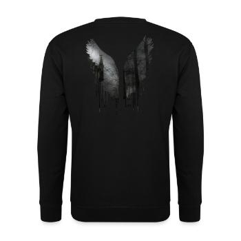 angelwings,wings,dark,colorful,darkangel, gothic, - Unisex Sweatshirt - black - Back - Alina (178cm)