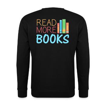 Books Read More Books - Unisex Sweatshirt - black - Back - Alina (178cm)