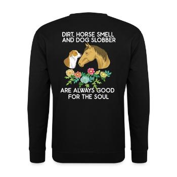 Cadeau d'amant de chien de cheval de chien - Sweat-shirt Unisexe - noir - Dos - Michal (187cm)