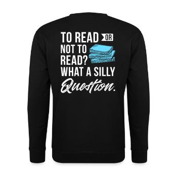Bücher - Unisex Pullover - Schwarz - Hinten - Alina (178cm)