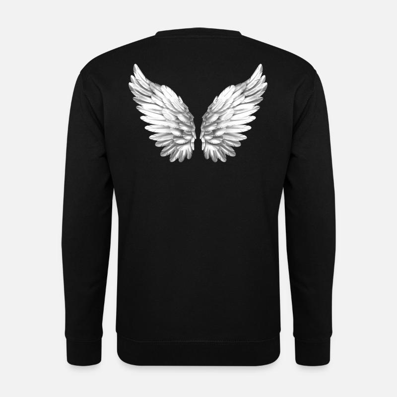 Engelflügel Engelsflügel Engel Flügel Weiß Weiss - Unisex Pullover - Schwarz