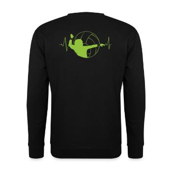 Battement de coeur de volleyball - Sweat-shirt Unisexe - noir - Dos - Michal (187cm)