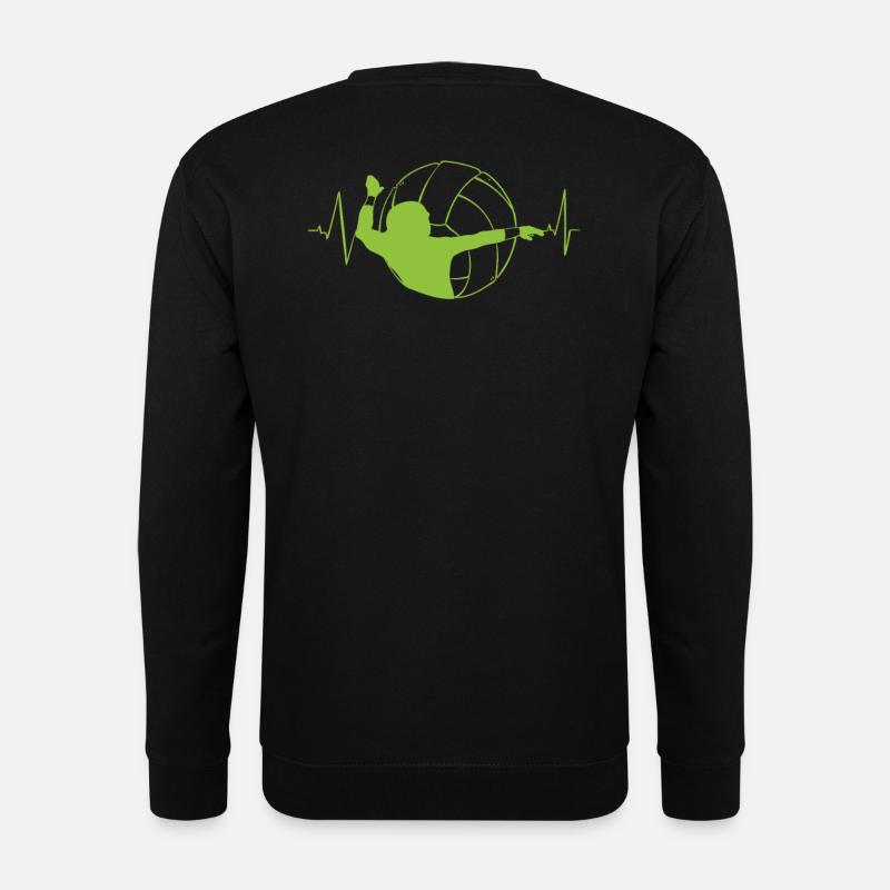 Volleyball Heartbeat - Unisex Pullover - Schwarz