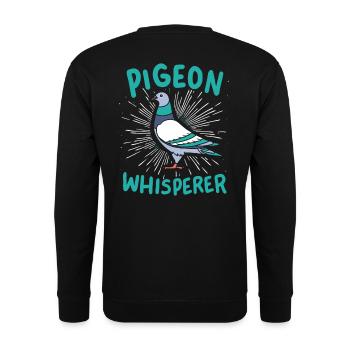 Pigeon Pigeon Whisperer - Unisex Sweatshirt - black - Back - Alina (178cm)