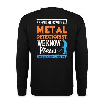 Metal Detectorist - Unisex Sweatshirt - black - Back - Alina (178cm)