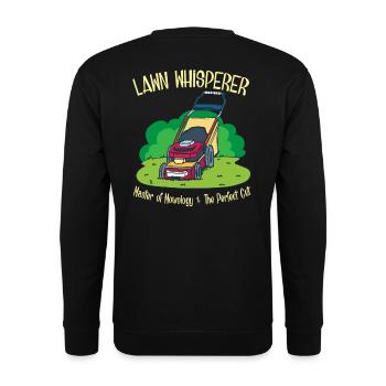 Cadeau de tondeuse à gazon jardinier - Sweat-shirt Unisexe - noir - Dos - Alina (178cm)
