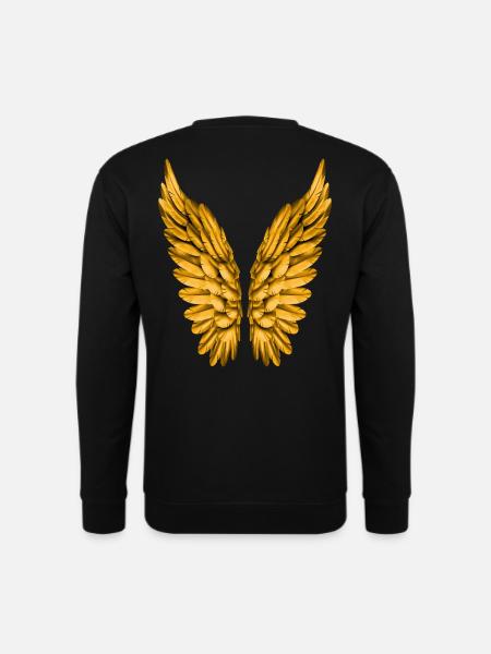 Engelsflügel Gold Goldene Flügel Engel Engelflügel - Unisex Pullover - Schwarz