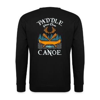 Canoeing Canoe Boat - Unisex Sweatshirt - black - Back - Alina (178cm)