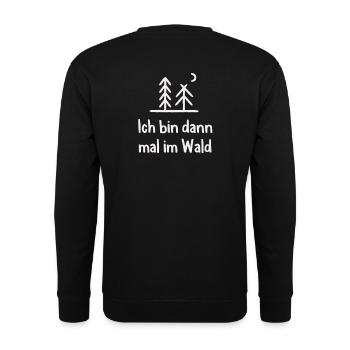 Wald Waldarbeiter Holzfäller - Unisex Pullover - Schwarz - Hinten - Alina (178cm)