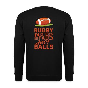 Sport de rugby cadeau - Sweat-shirt Unisexe - noir - Dos - Alina (178cm)
