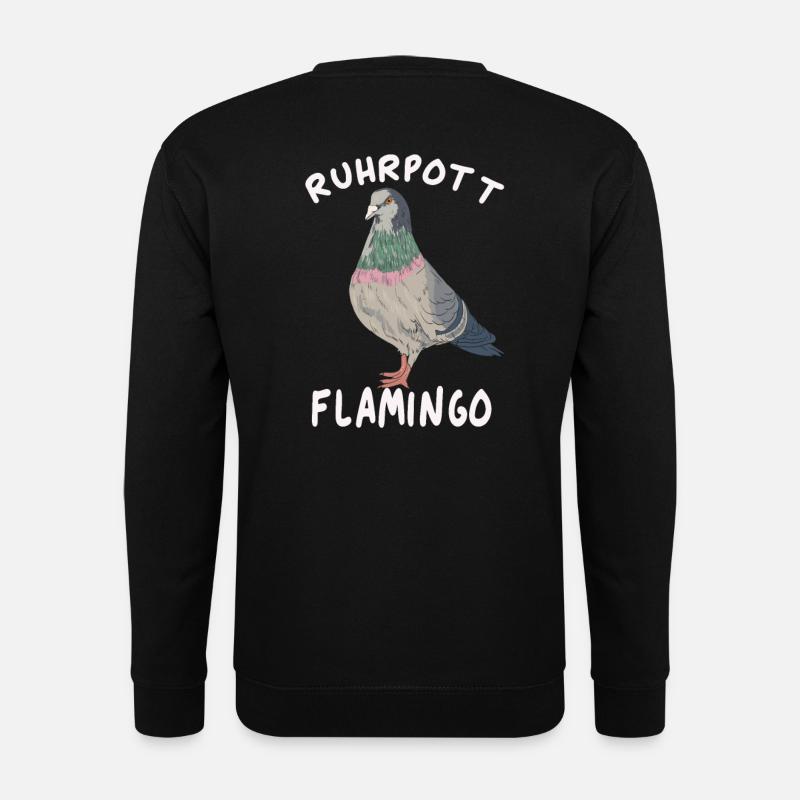 Ruhrpott Flamingo Taube - Unisex Pullover - Schwarz
