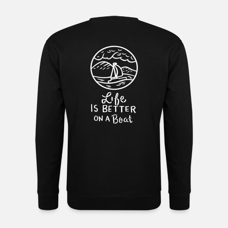 Segeln Segelboot - Unisex Pullover - Schwarz