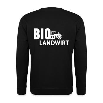 Bio Landwirt Bauer Traktor Landwirtschaft Geschenk - Unisex Pullover - Schwarz - Hinten - Alina (178cm)