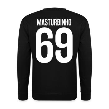Masturbinho Kreisliga - Unisex Pullover - Schwarz - Hinten - Alina (178cm)