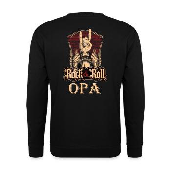 OPA - Rock & Roll Großvater Geschenk - Unisex Pullover - Schwarz - Hinten - Michal (187cm)