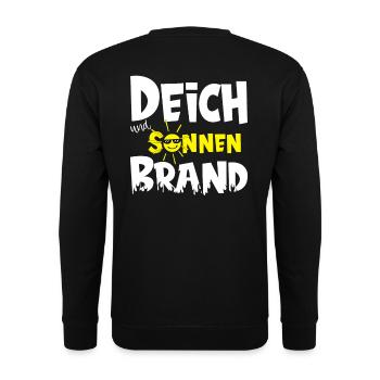 Deich und Sonnenbrand für Camping Urlaub - Unisex Pullover - Schwarz - Hinten - Alina (178cm)