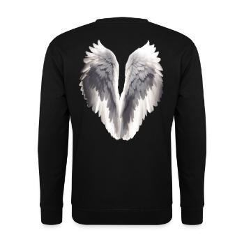Angel wings - Unisex Sweatshirt - black - Back - Michal (187cm)