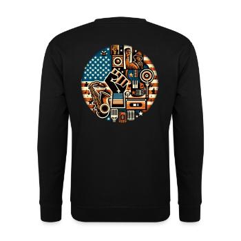 Black Music Power - Unisex Sweatshirt - black - Back - Alina (178cm)